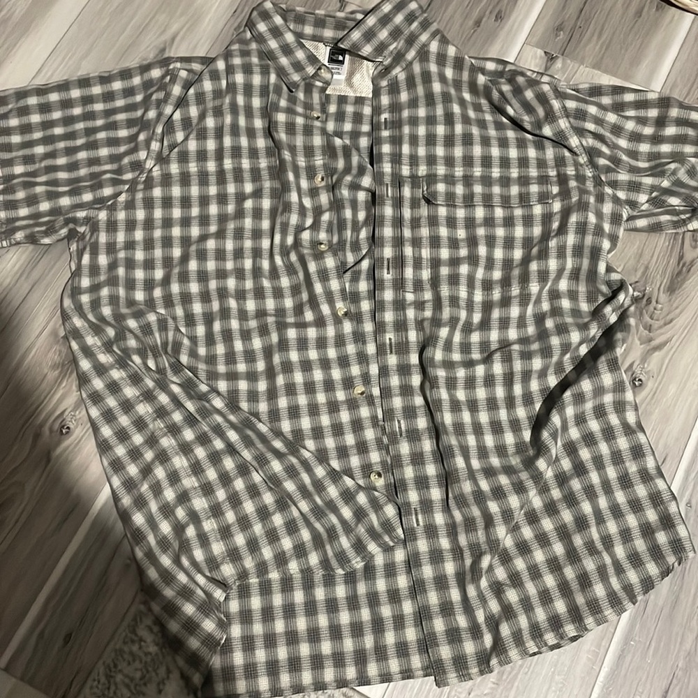 MENS XXL NORTH FACE SHORT SLEEVE BUTTON DOWN
